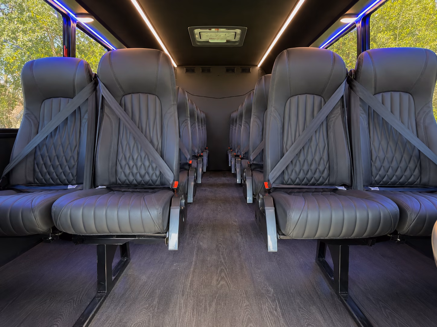 longmont 18 passenger minibus interior
