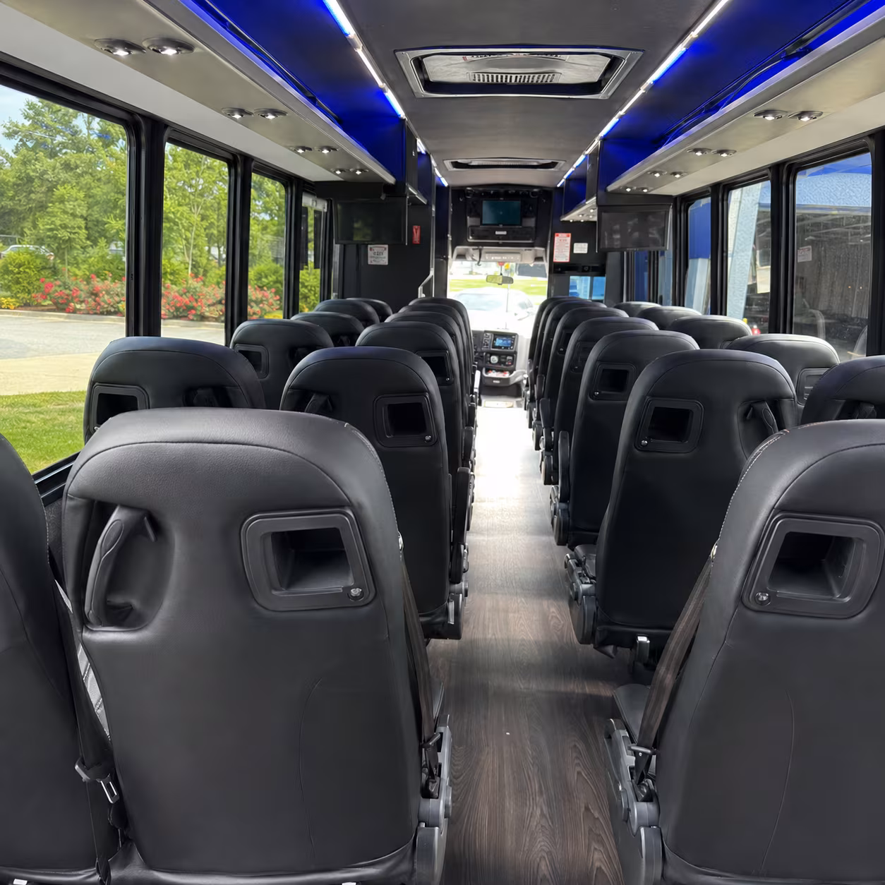longmont 28 passenger minibus inside