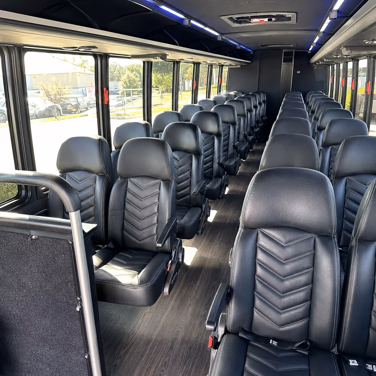 longmont 35 passenger minibus interior