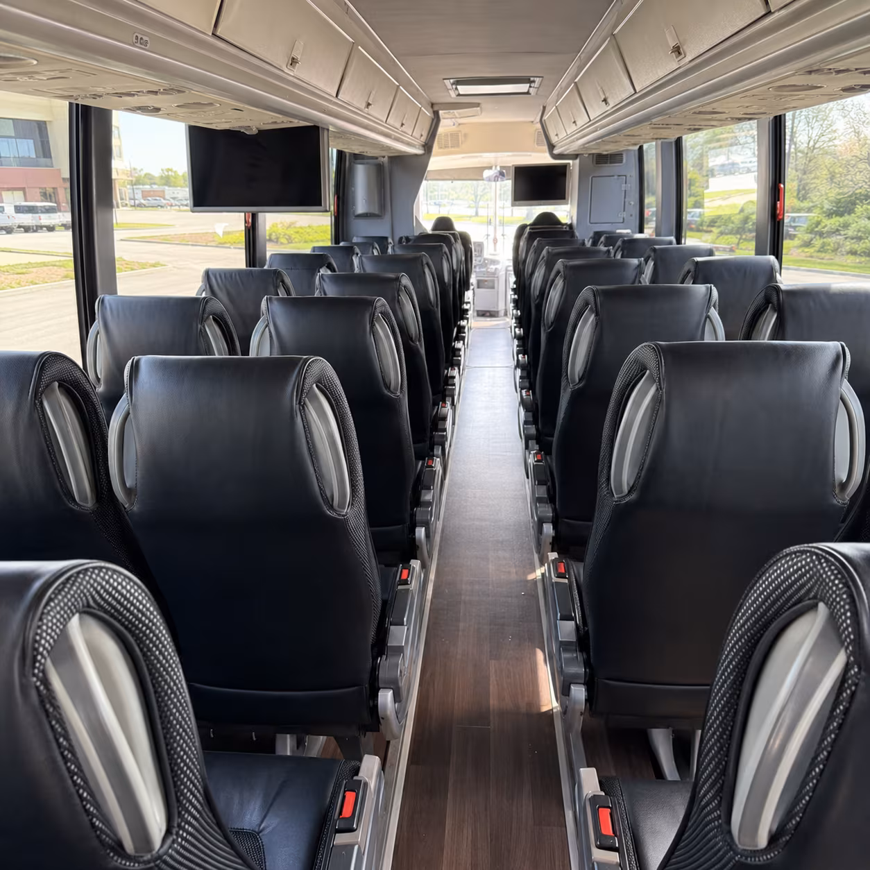 longmont 56 passenger charter bus inside