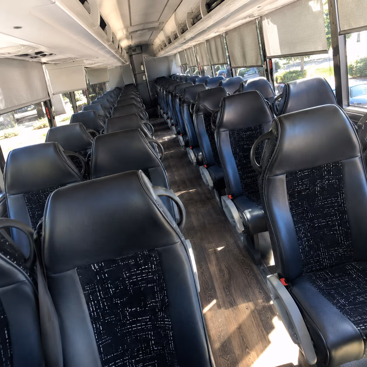 longmont 56 passenger charter bus interior