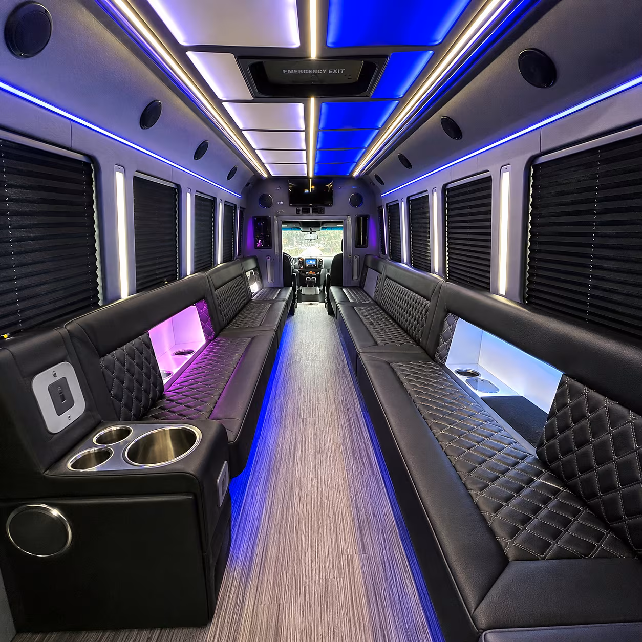longmont party bus interior